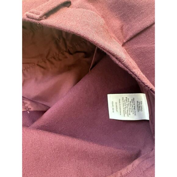Talbots High Waist Straight‎ Pants size 14 Cotton Blend Burgundy Color - Picture 5 of 7